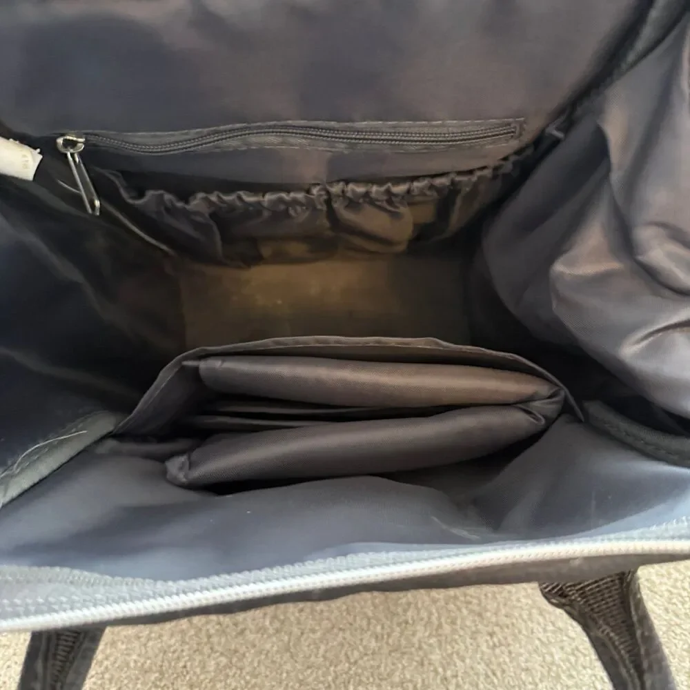 Banana‎ Fish Midi Backpack Diaper Bag Gray Insulated Bottle Holder Changing Pad